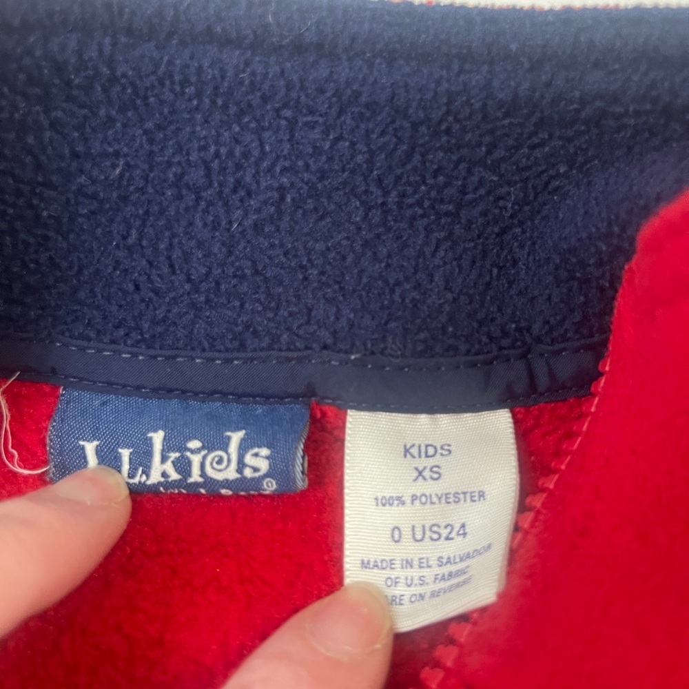 Vintage LL Bean Kids XS Outdoors Fleece Jacket Full Zip - Picture 3 of 4